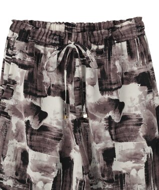 YECCA VECCA アブストラクト柄ワイドパンツ Gray