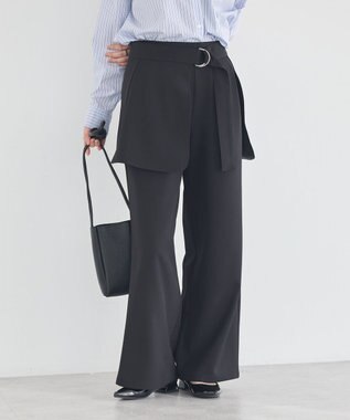 earth music&ecology 【予約】【2WAY】ラップスカート付きパンツ ブラック