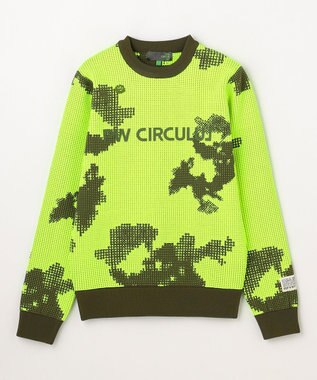 PW CIRCULUS 【WOMEN】Spark dot camouflage 軽量ニット ゴルフウェア レディース ライトグリーン系5