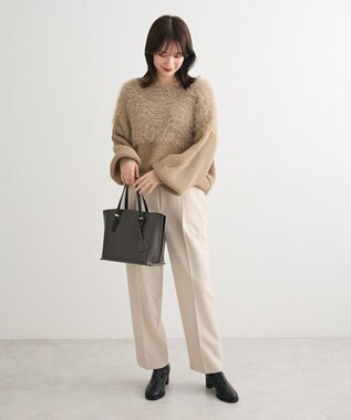 Green Parks ・Ｐｅｔｉｔ　Ｆｌｅｕｒ　シャギーキリカエニット Gray Beige