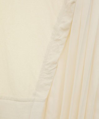 earth music&ecology サイドプリーツ裏起毛プルオーバー Ivory