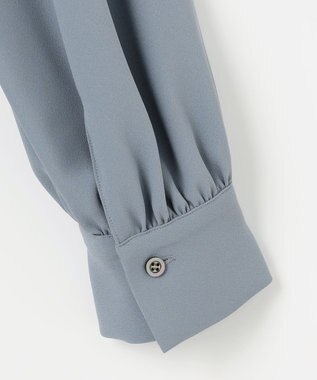 組曲 L 【WEB限定】バックサテンジョーゼット ワンピース ブルー系