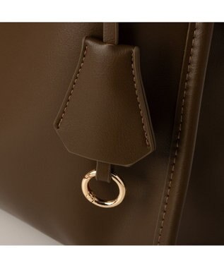 UNBILLION カシュカシュ cachecache / ヒネリ金具ビッグトートバッグ ブラウン