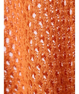 Green Parks メッシュ編みニットプルオーバー Orange