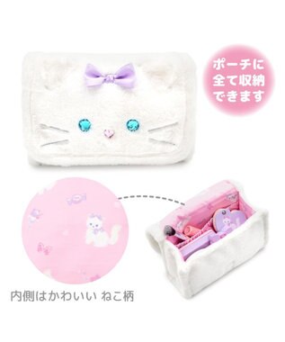 Mother garden マザーガーデン ふわねこ メイクポーチセット ホワイト