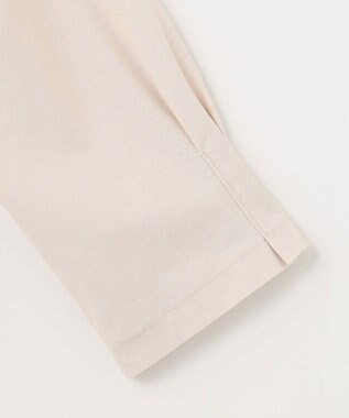 自由区 S 【UVカット・吸水速乾・洗える】ツイストプレーンバンドカラーチュニック丈 カットソー シャンパンベージュ