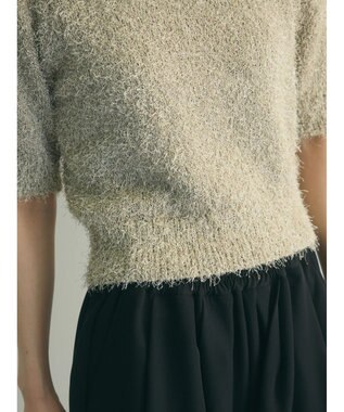 Green Parks ａ．ラメシャギーニットプルオーバー Beige