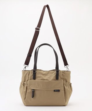 LA BAGAGERIE 【MONICA】ポーチ付き3WAYトートバッグ ベージュ