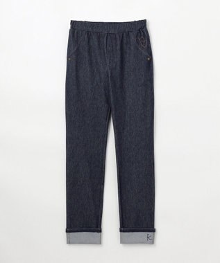 組曲 KIDS 【150-160㎝】ハートデニムニット パンツ ネイビー