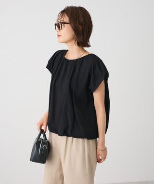 CRAFT STANDARD BOUTIQUE カットクレープ裾バルーンプルオーバー Black