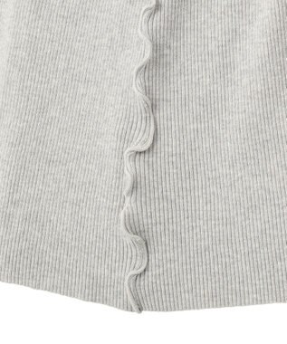 earth music&ecology サイドメローリブニットスカート Gray Mixture