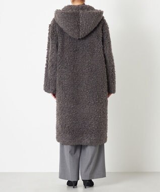 NAVE 【ReNAVE】プードルボア ロングジャケット チャコール系
