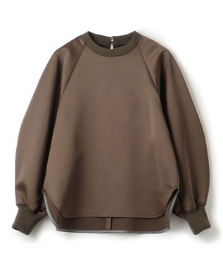 uncrave 【洗濯機洗い可】サテン ブラウス（uncrave WHITE） ブラウン