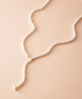23区 パールラリエットネックレス ホワイト系