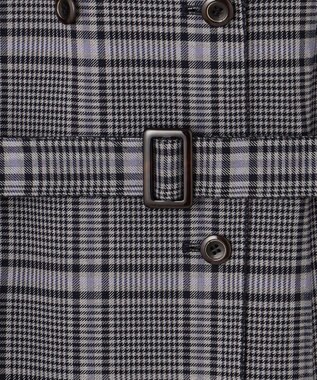 ANY SIS 【美人百花10月号掲載】リバーシブルチェックラップ ワンピース ネイビーチェック×ネイビー