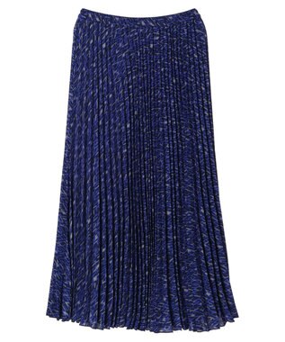 AMERICAN HOLIC 丈違いプリントプリーツスカート Navy