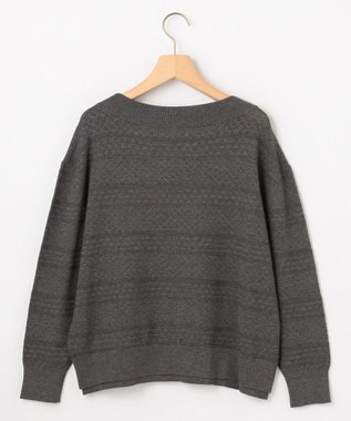組曲 S 編み柄ディテールニット グレー系