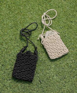 Tiaclasse マクラメショルダーバッグ エクリュ