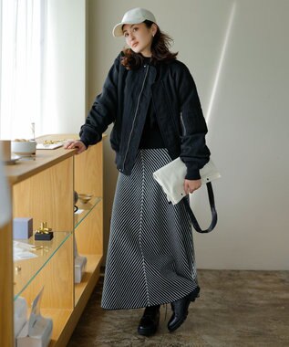 自由区 【洗える】ウールカシミヤブレンド オフネックプルオーバーニット ブラック系