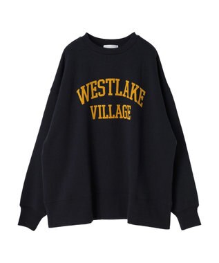 Green Parks 裏起毛フロッキーロゴプルオーバー Dark Navy