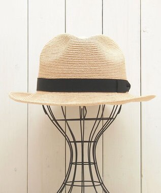 石田製帽 【UNISEX】 ラフィアブレード 中折れソフトハット ナチュラル