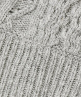 #Newans 【洗える】カシミヤブレンドバルキーデザインニットベスト グレー系