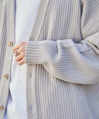 WEGO ルーズフィットカーディガン ライトグレー