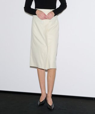 JOSEPH エアリーフランネル　スカート Ivory