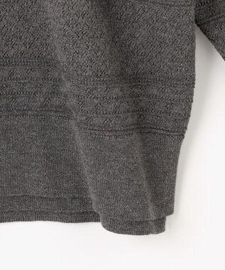 組曲 L 編み柄ディテールニット グレー系