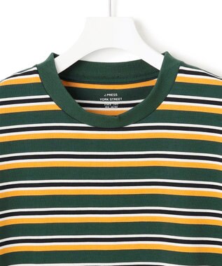 J.PRESS YORK STREET 【UNISEX】ベーシックボーダー Tシャツ ダークグリーン系2