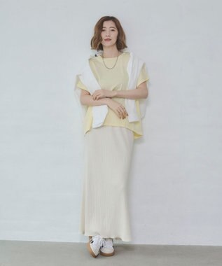 WEGO 【2026春夏新作】接触冷感フレンチスリーブT ライトイエロー