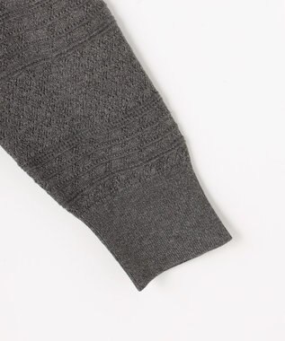 組曲 S 編み柄ディテールニット グレー系