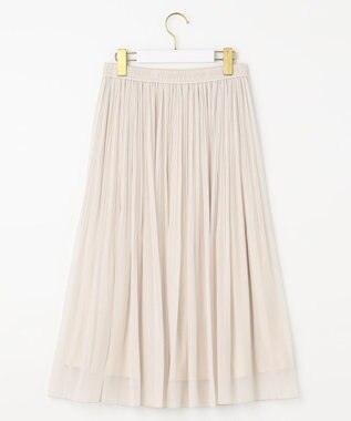 ANY SIS L 【洗える】シャイニープリーツ スカート ベージュ