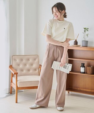 WEGO 【洗える/綿100%】USPOLOワンポイントTシャツ オフホワイト