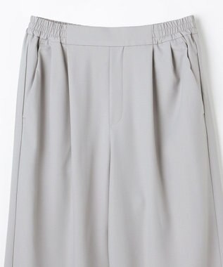 ANY イージーケアライトストレッチワイドパンツ ライトグレー