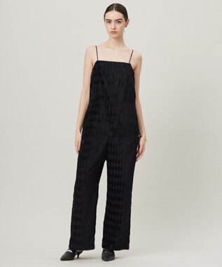 ICB ダイヤカットジャカード オールインワン ブラック系