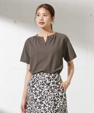 J.PRESS LADIES ナチュラルジャージー カットソー ブラウン系