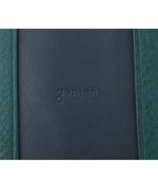 genten ダイヤカットワーク　パスケース ブルーグリーン