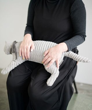 LOOM&SPOOL GRA綿毛布猫抱き枕