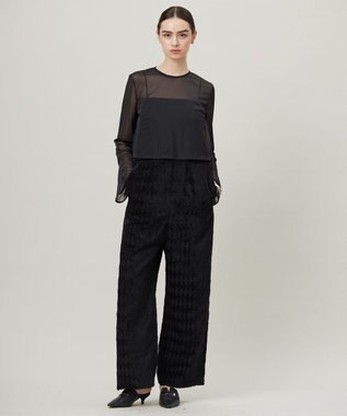 ICB ダイヤカットジャカード オールインワン ブラック系