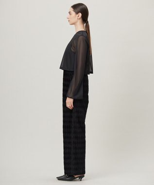 ICB ダイヤカットジャカード オールインワン ブラック系