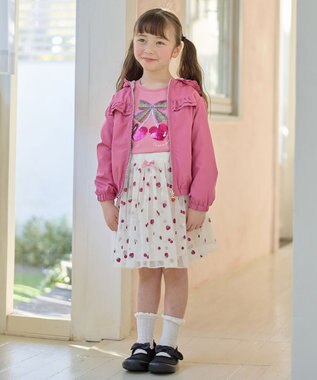 ANY KIDS 【チェリーベリーシリーズ】フルーツ チュール スカート オフホワイト系