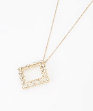  ビジュースクエアブローチ ネックレス