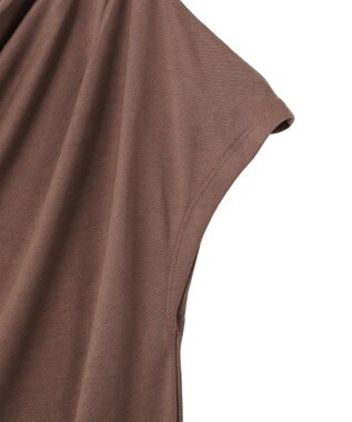 YECCA VECCA 【接触冷感】ドレープカットトップス Brown