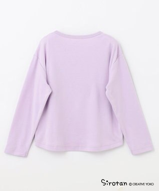 ANY KIDS 【しろたん×any FAM】しろたんサガラ刺繍長袖Tシャツ ラベンダー