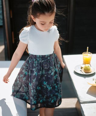  ドッキング レトロ花柄 ワンピース