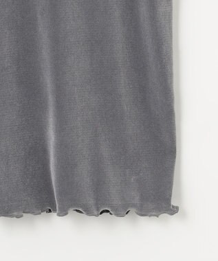 Feroux 【洗える】ベロア ハイネックトップス ライトグレー系