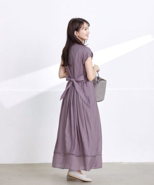 Tiaclasse 【洗える】はしごレースワンピース ピンク