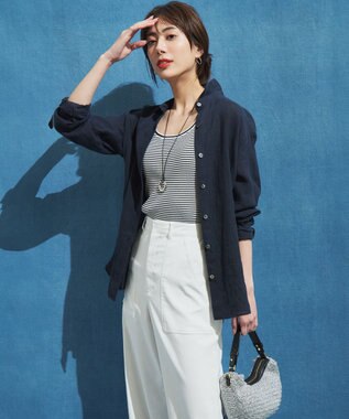 23区 S 【新色追加/Oggi6月号掲載】コットンリブ タンクトップ オフ×ブラック