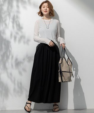 23区 S 【新色追加/Oggi6月号掲載】コットンリブ タンクトップ オフ×ブラック